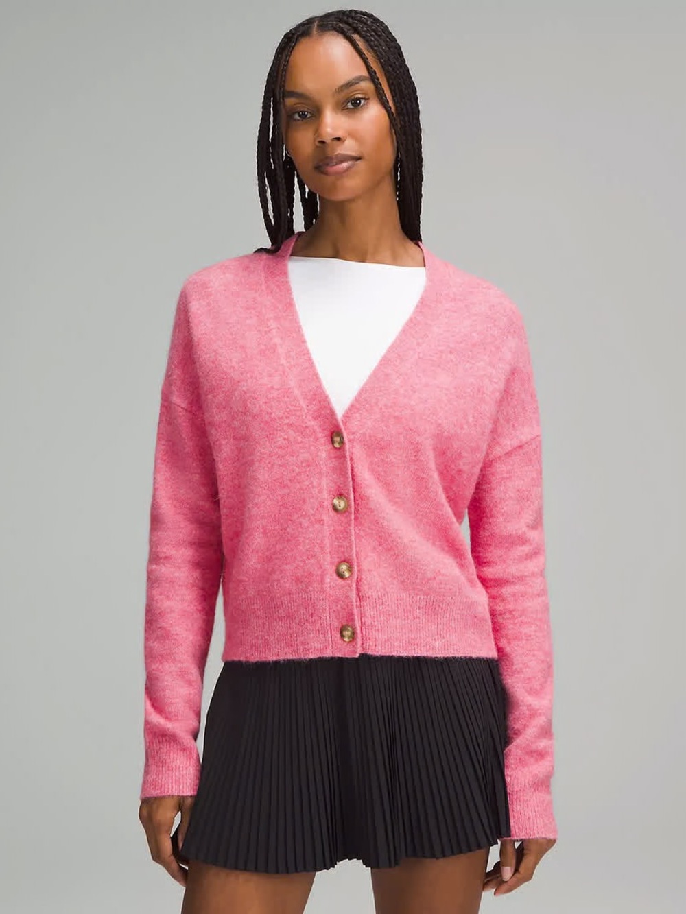 Lululemon Womens Alpaca Wool-Blend Cardigan Sweater - PTP 19.5”